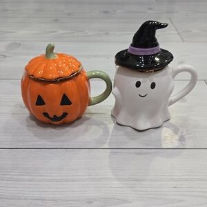 Figural Mini Ghosty Mug with Lid And Jack-o-Lantern Minu Mug - Hyde and EEK!
